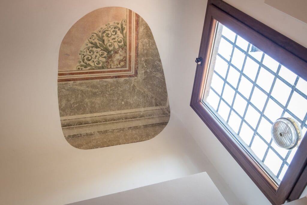 original fresco in apartment florence center